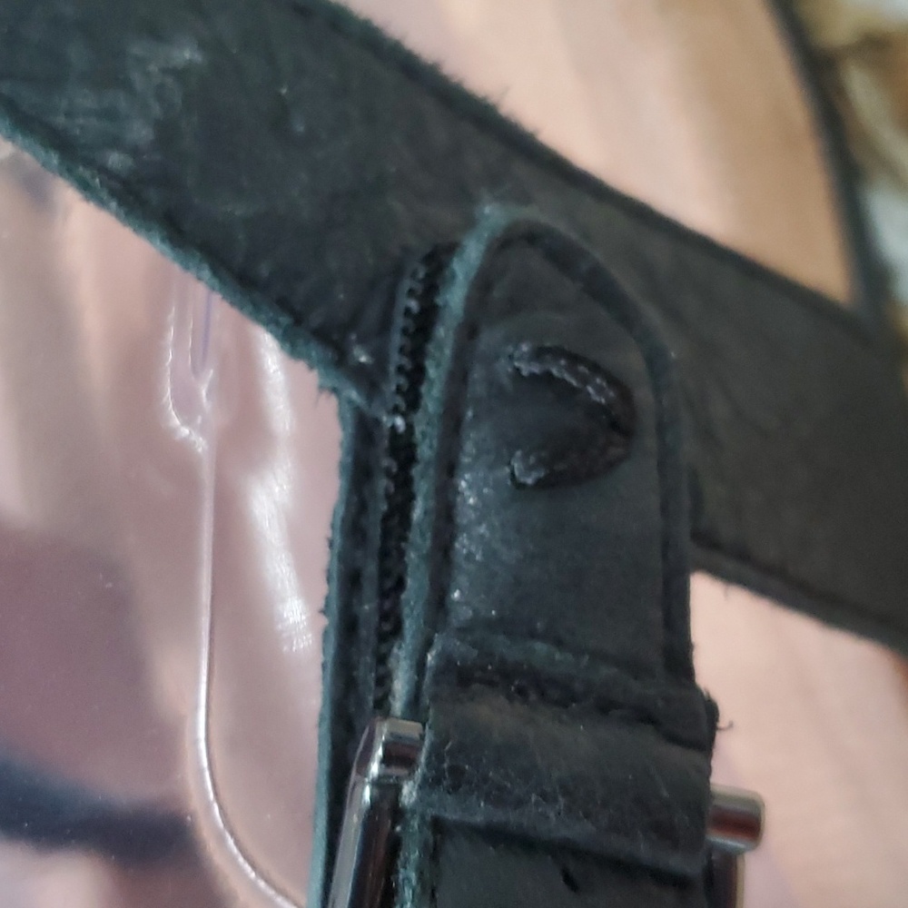 Black Leather Women's Sandals - Picture 4 of 12
